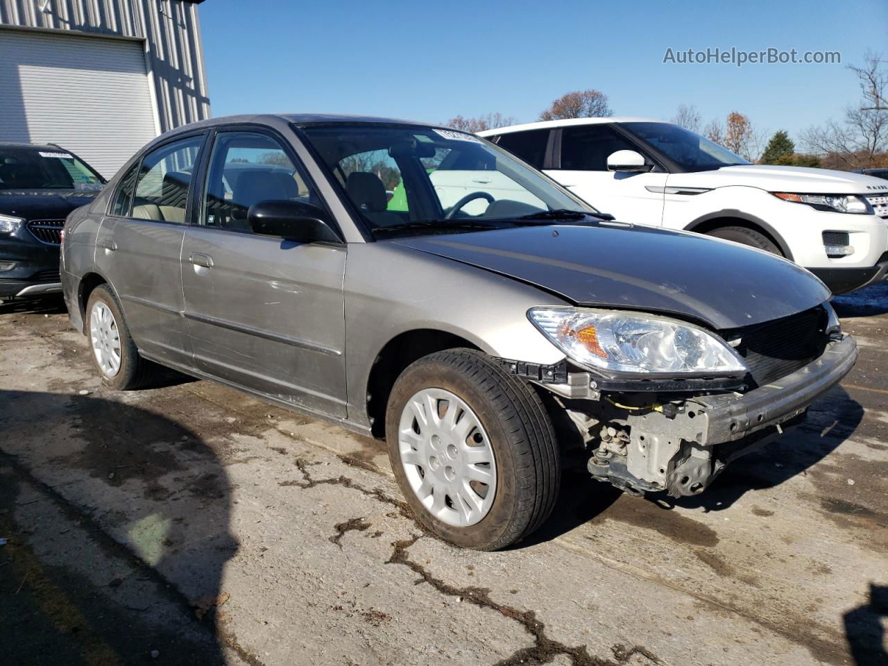 2005 Honda Civic Lx Silver vin: JHMES16525S004554