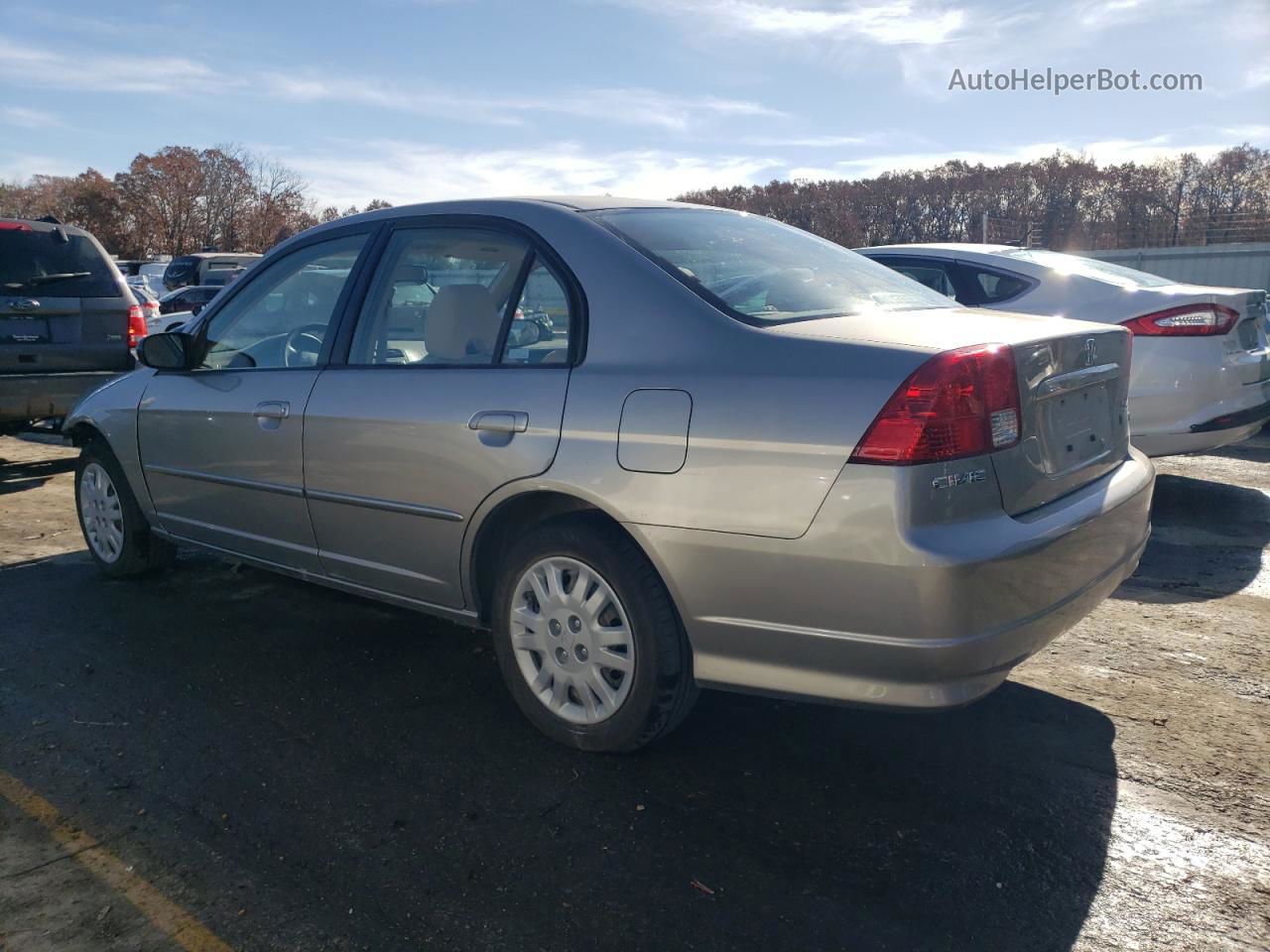 2005 Honda Civic Lx Silver vin: JHMES16525S004554