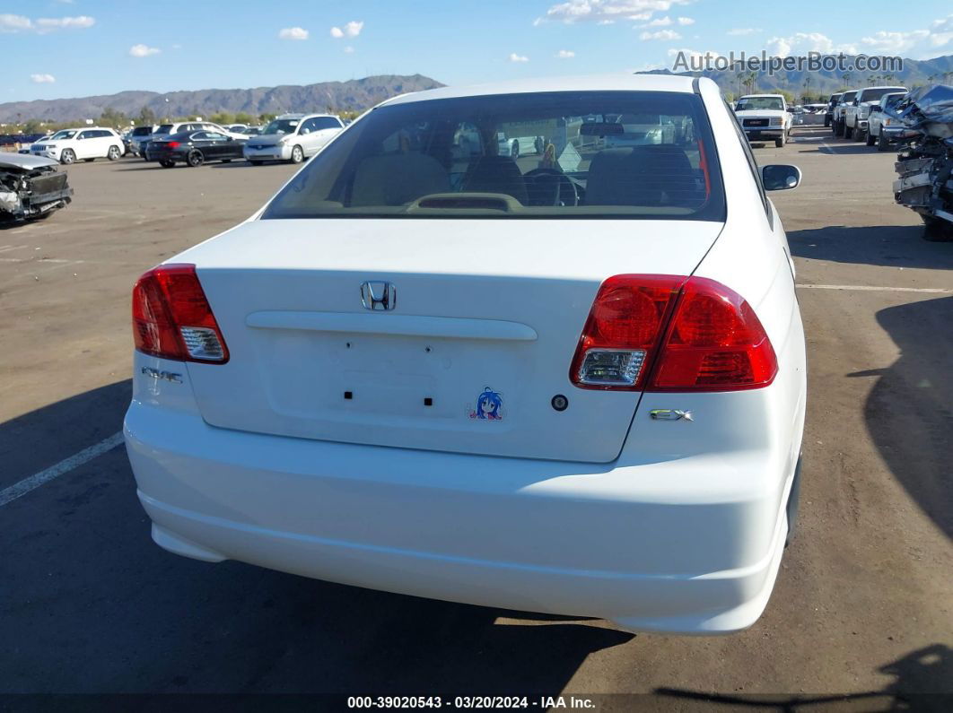 2004 Honda Civic Ex White vin: JHMES26714S000873