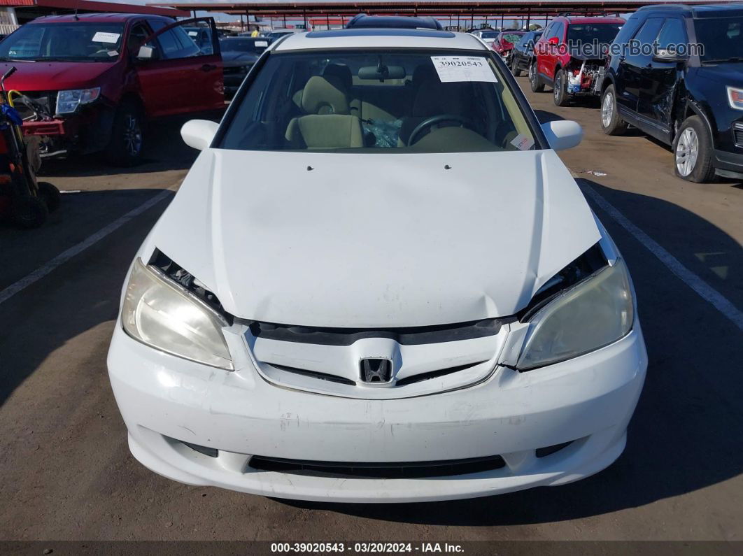 2004 Honda Civic Ex White vin: JHMES26714S000873