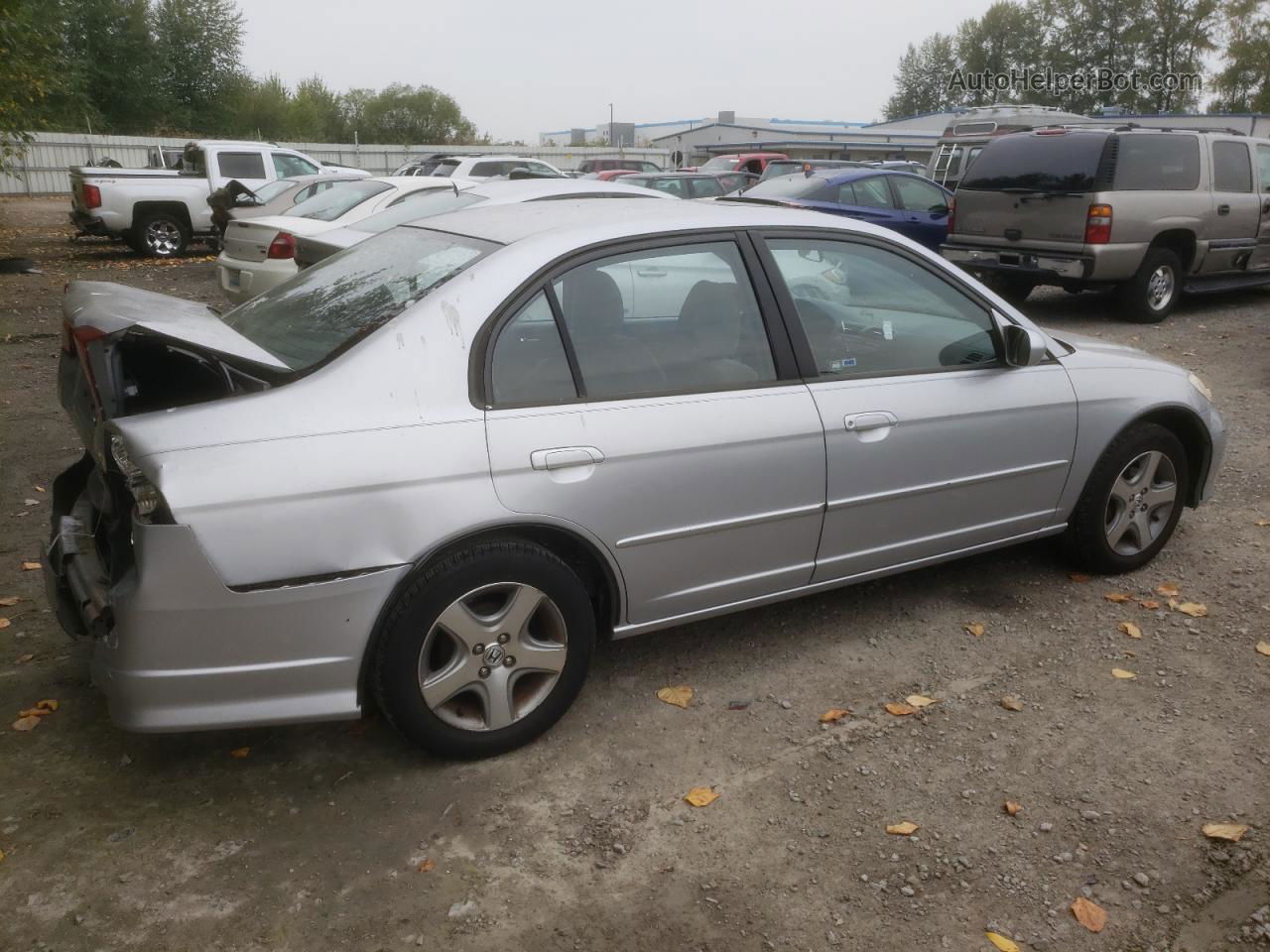 2005 Honda Civic Ex Silver vin: JHMES26715S000146