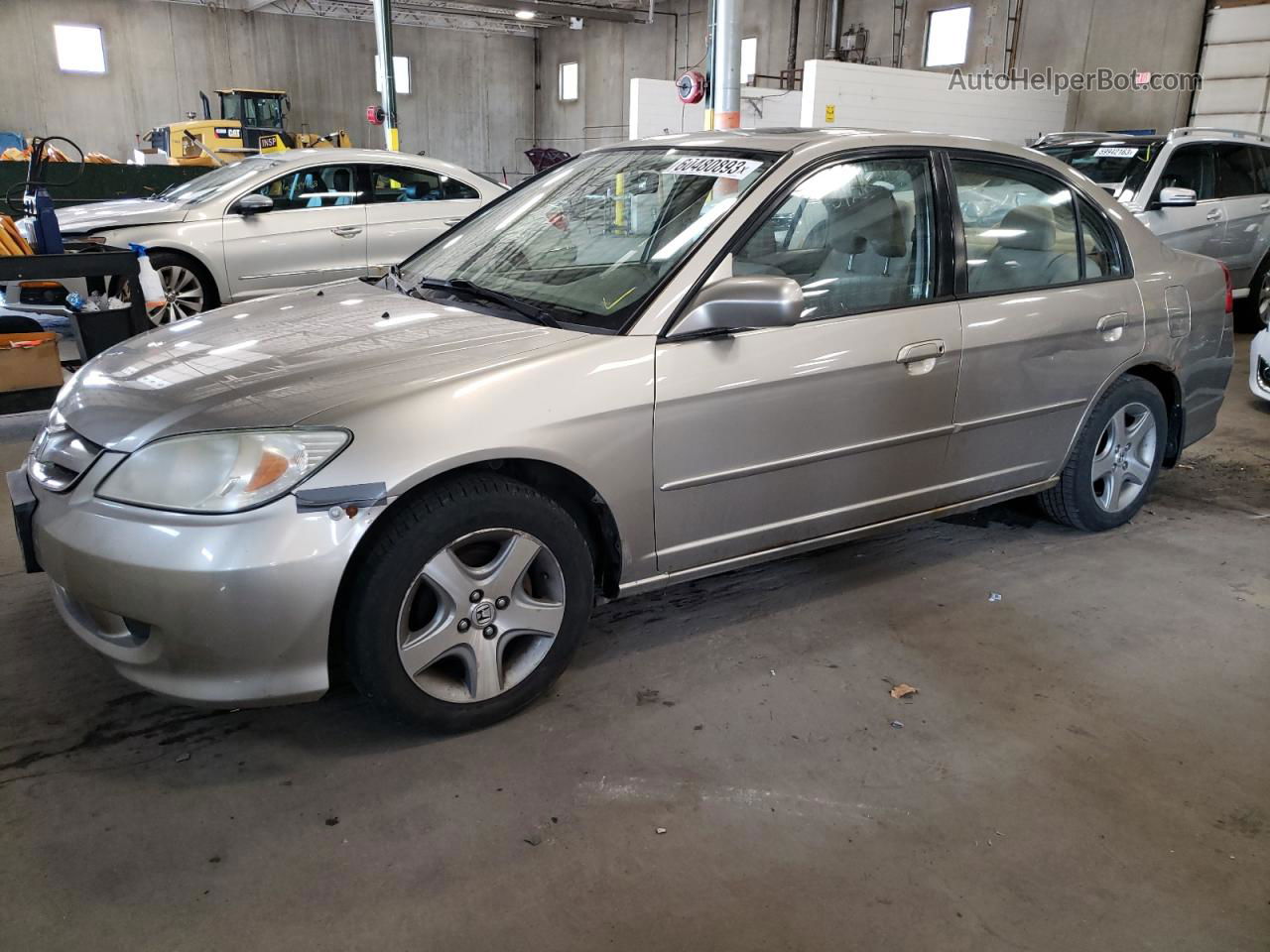 2005 Honda Civic Ex Tan vin: JHMES26725S001578