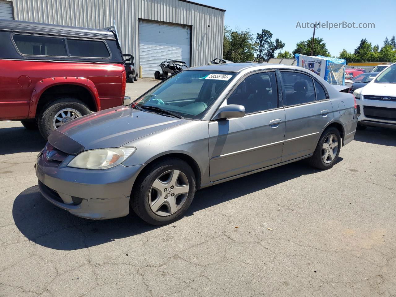 2005 Honda Civic Ex Silver vin: JHMES26765S001244