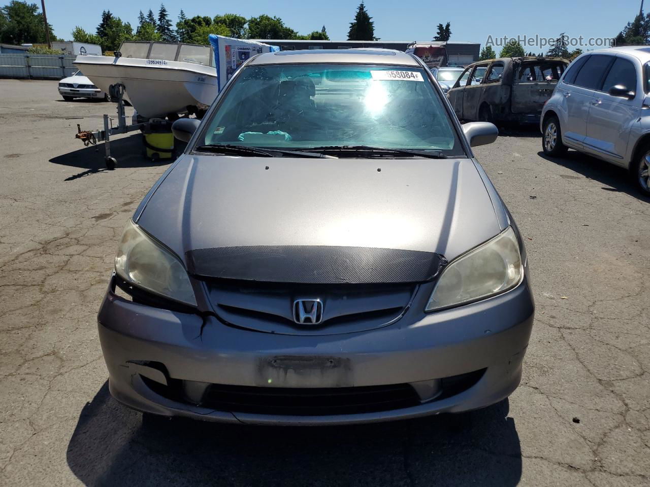 2005 Honda Civic Ex Silver vin: JHMES26765S001244