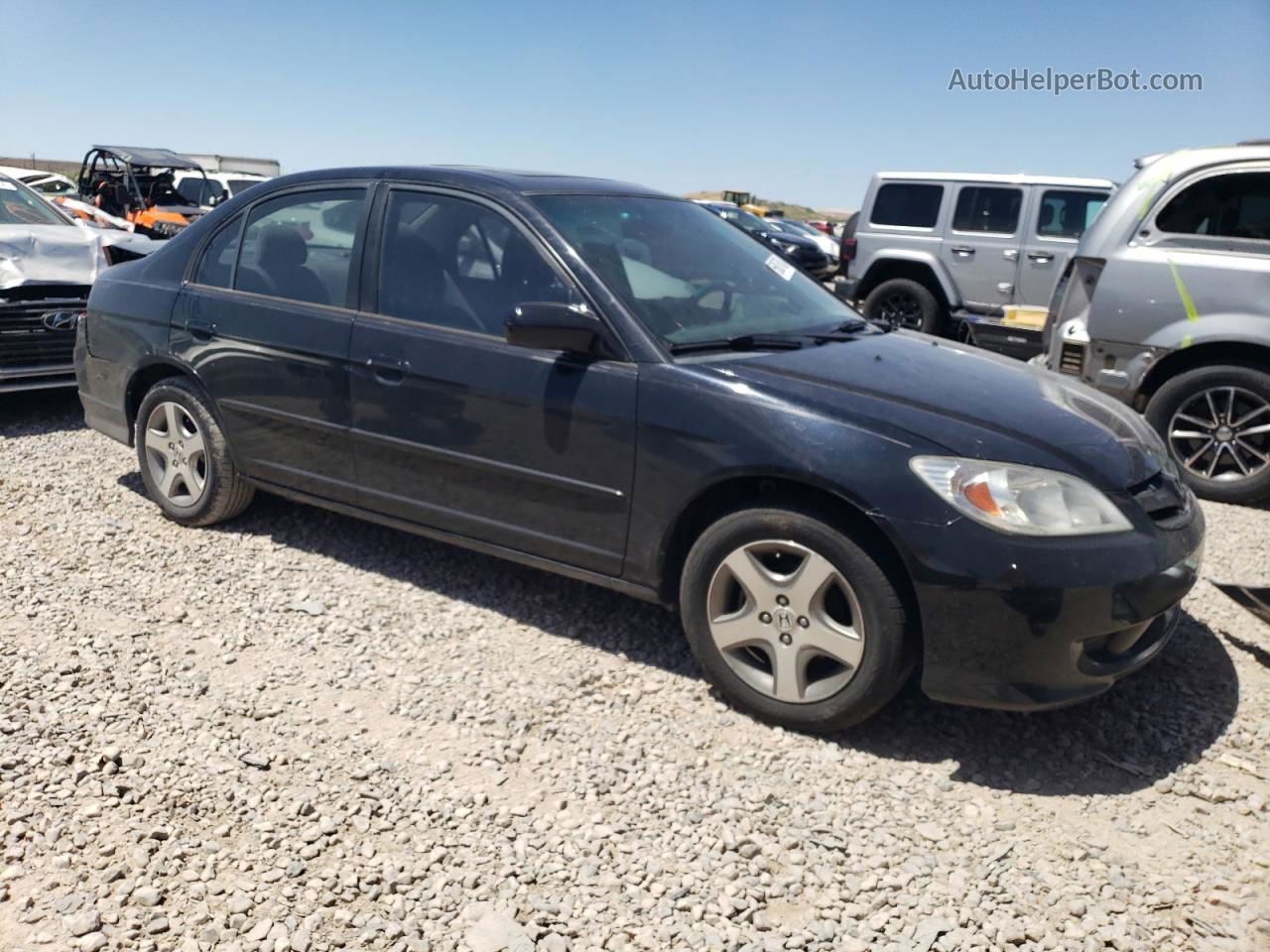 2004 Honda Civic Ex Black vin: JHMES26794S001379