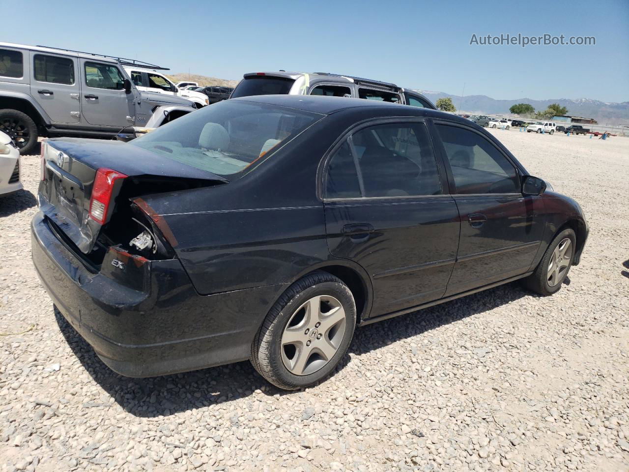 2004 Honda Civic Ex Black vin: JHMES26794S001379