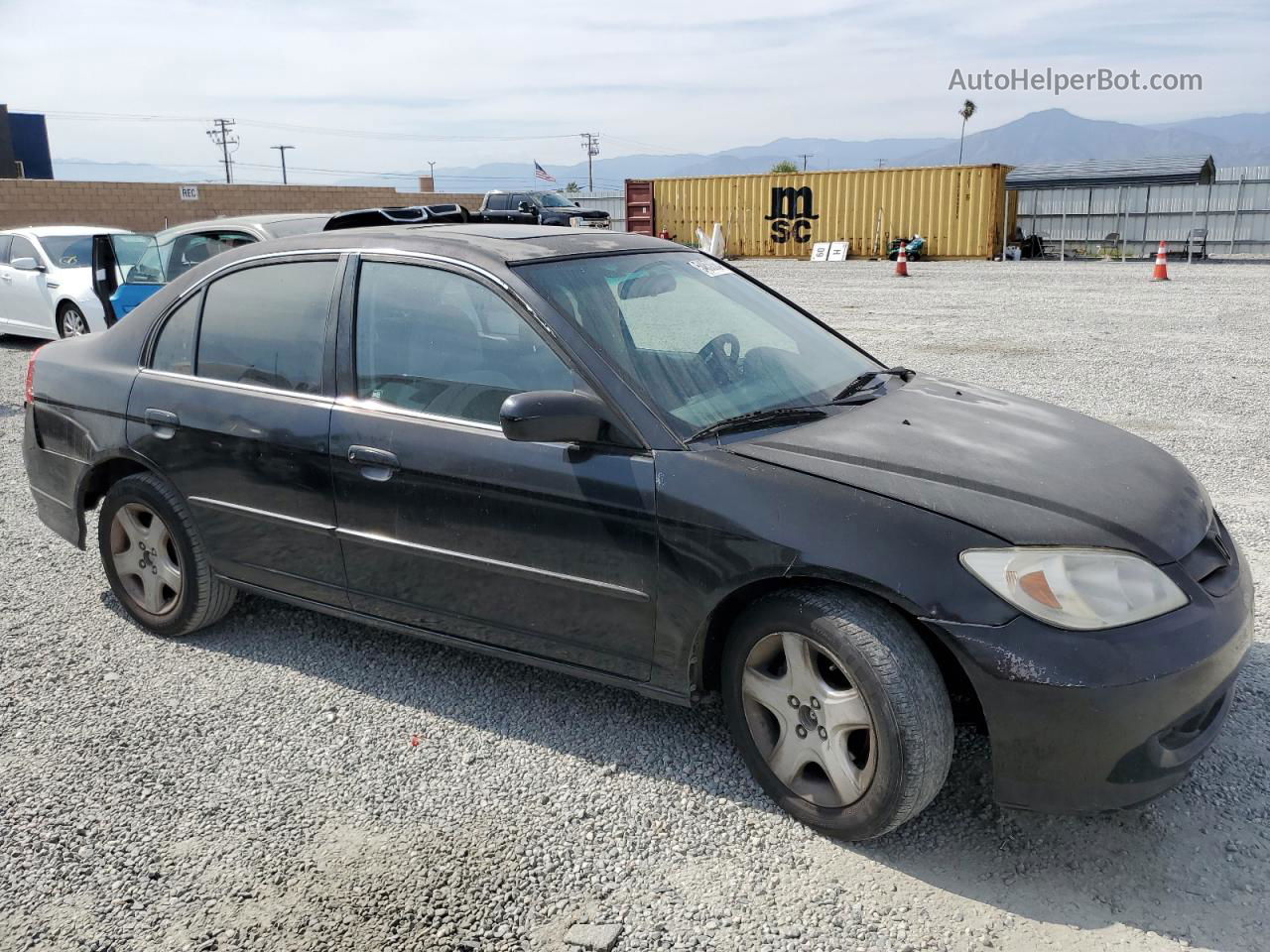 2004 Honda Civic Ex Black vin: JHMES267X4S000807