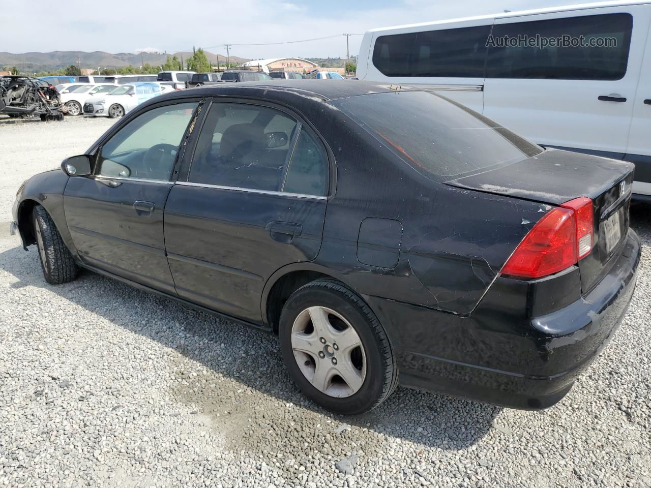 2004 Honda Civic Ex Black vin: JHMES267X4S000807