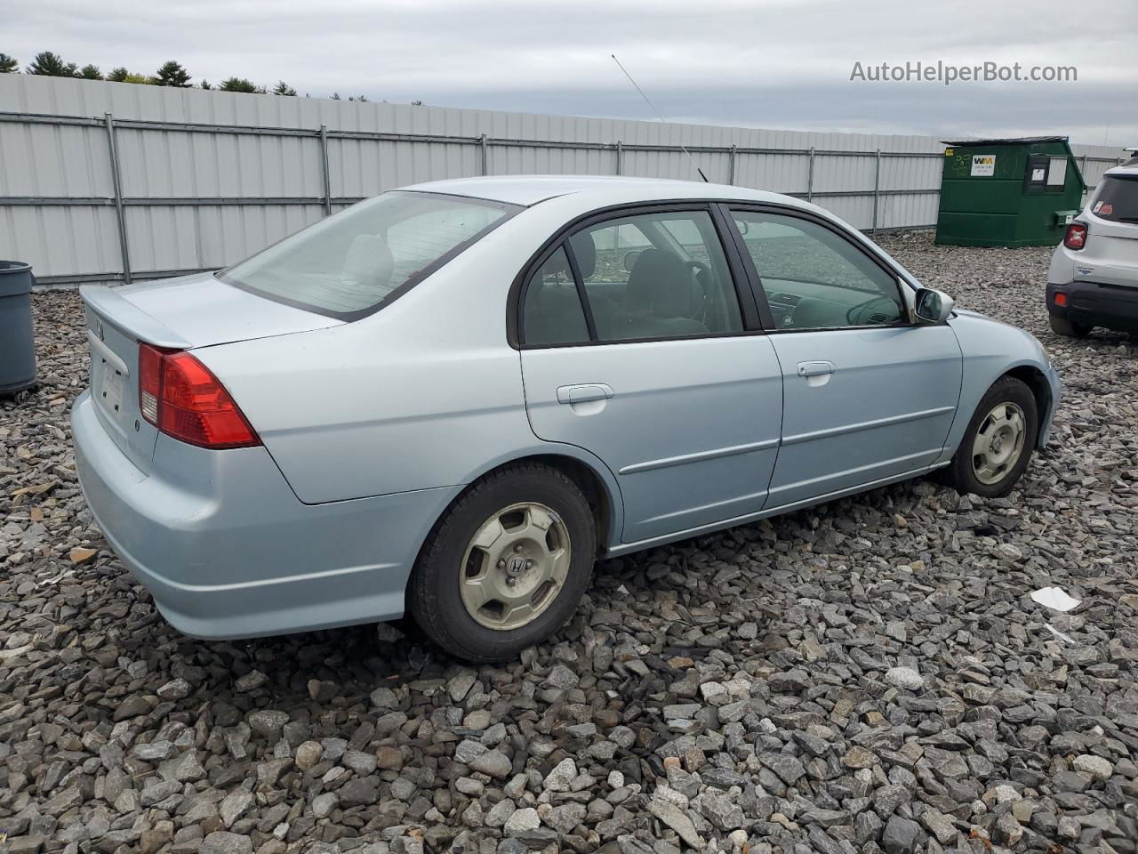 2005 Honda Civic Hybrid Silver vin: JHMES95615S009463