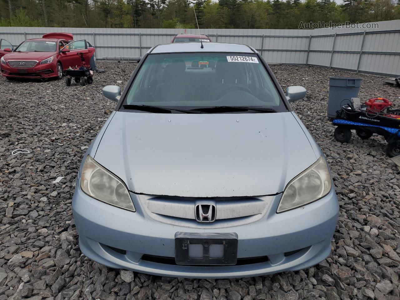 2005 Honda Civic Hybrid Silver vin: JHMES95615S009463