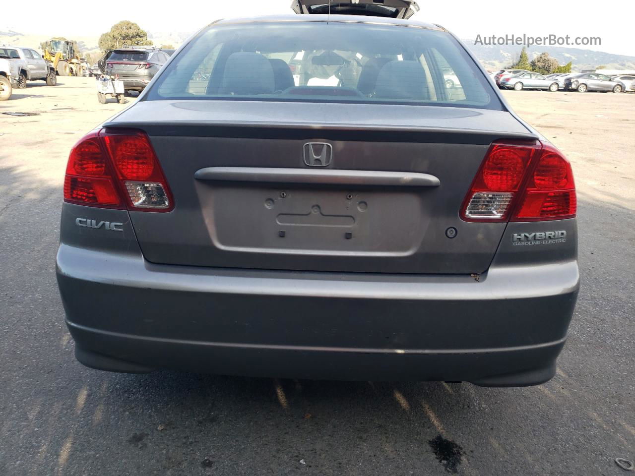 2004 Honda Civic Hybrid Gray vin: JHMES96614S005281