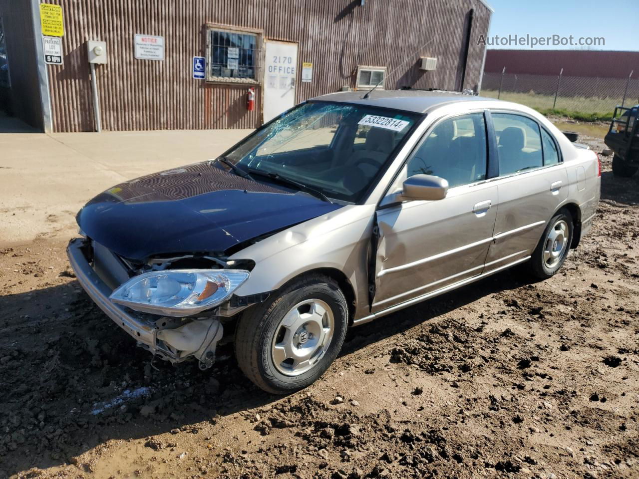 2005 Honda Civic Hybrid Tan vin: JHMES96615S020008