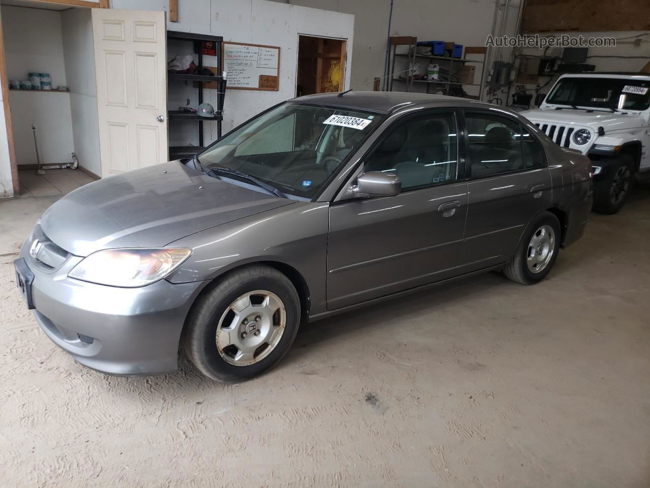 2004 Honda Civic Hybrid Gray vin: JHMES96624S014913