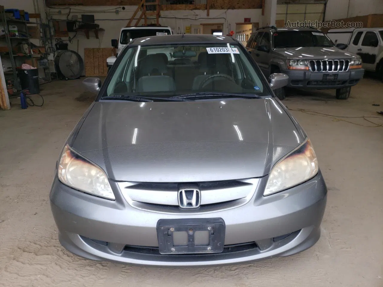 2004 Honda Civic Hybrid Gray vin: JHMES96624S014913