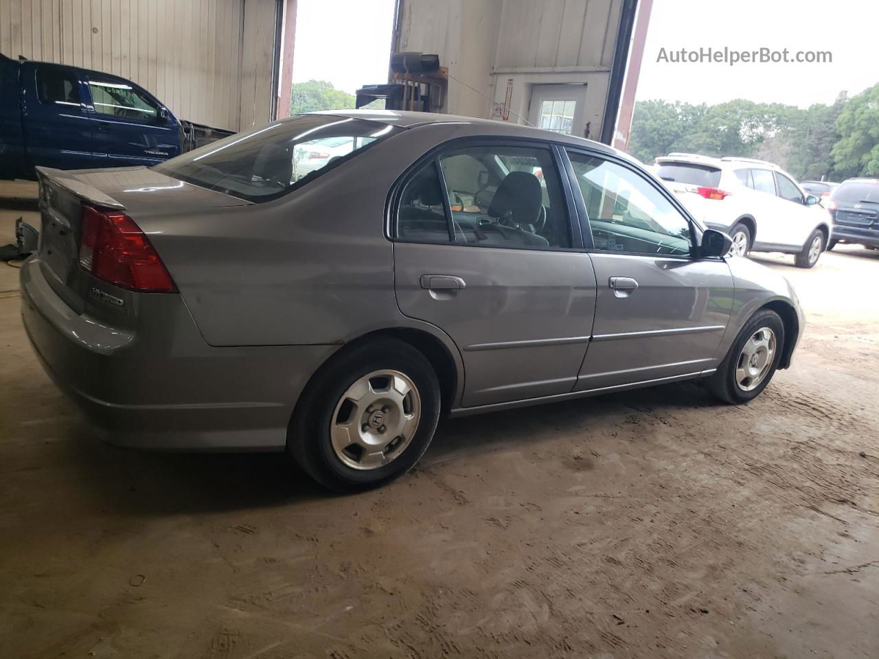 2004 Honda Civic Hybrid Gray vin: JHMES96624S014913