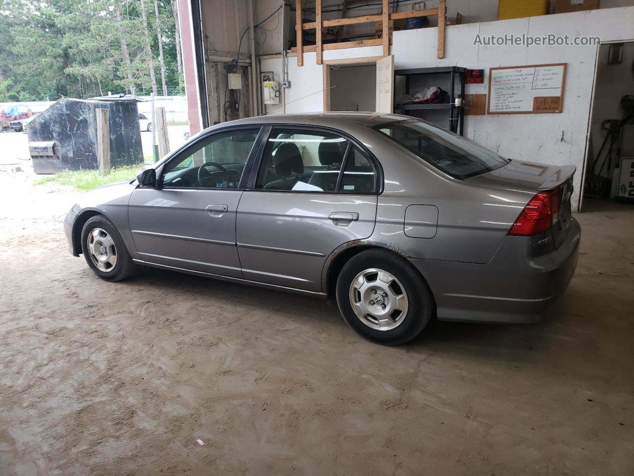 2004 Honda Civic Hybrid Gray vin: JHMES96624S014913