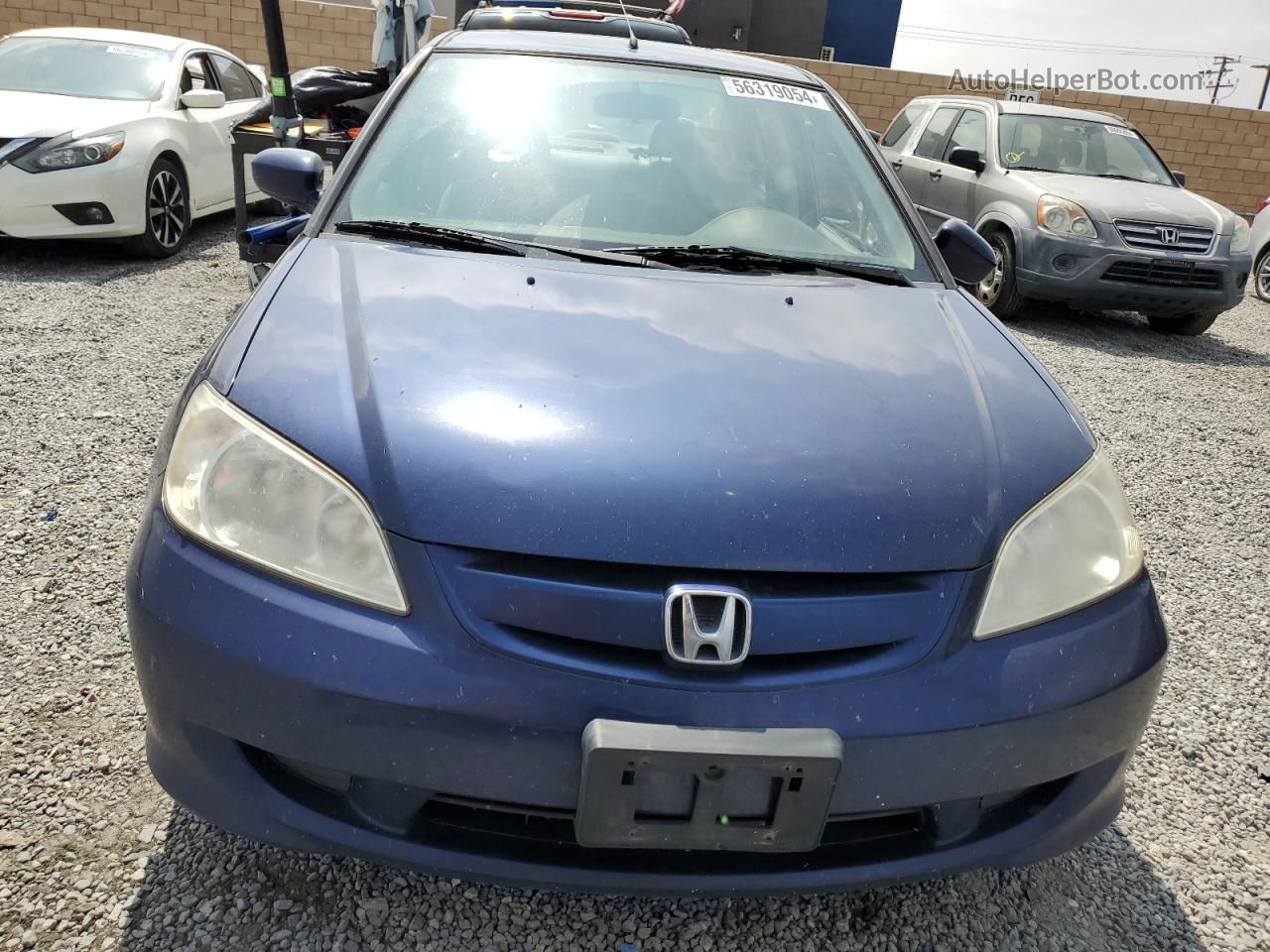 2005 Honda Civic Hybrid Blue vin: JHMES96625S025377