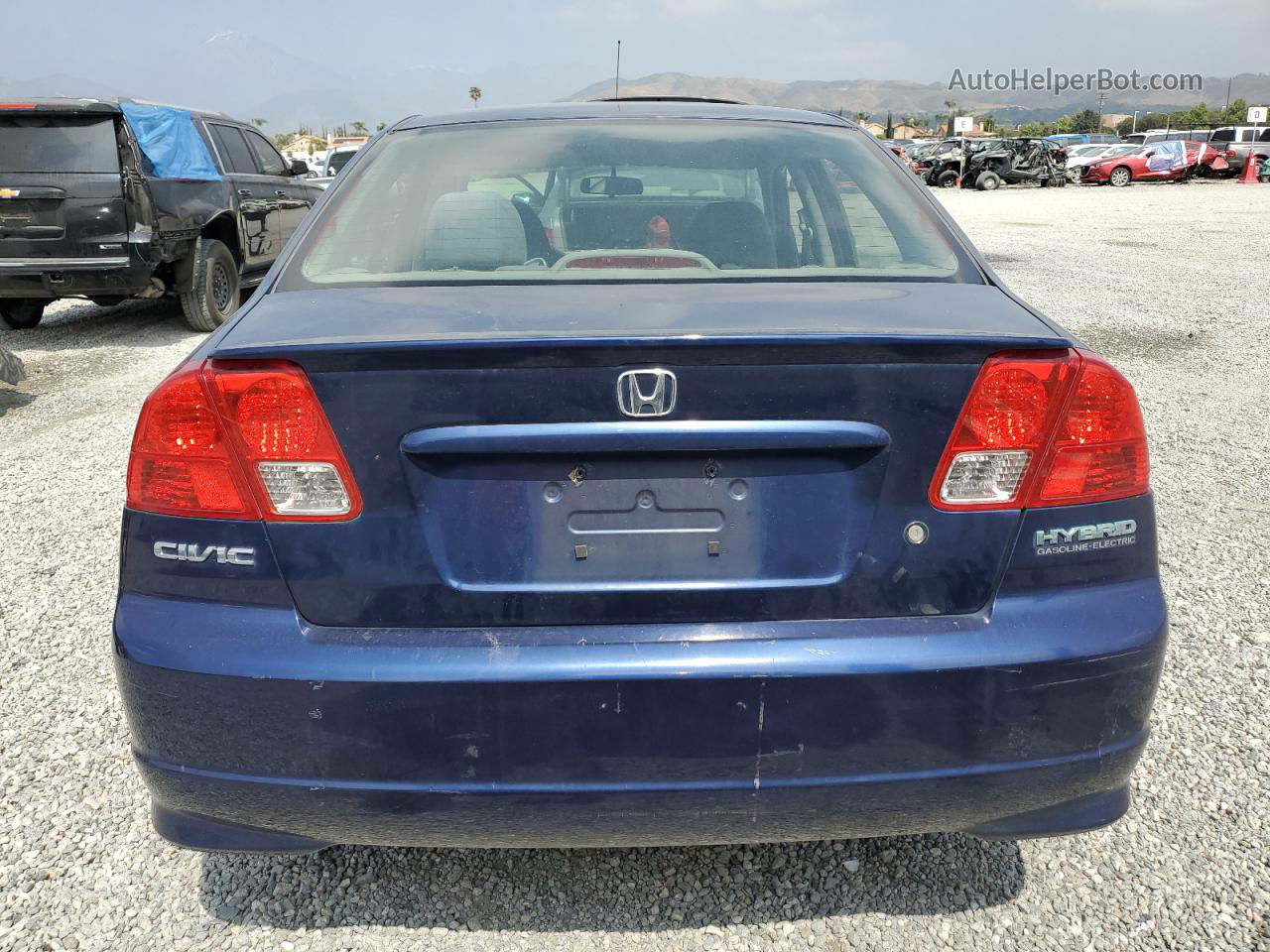 2005 Honda Civic Hybrid Blue vin: JHMES96625S025377