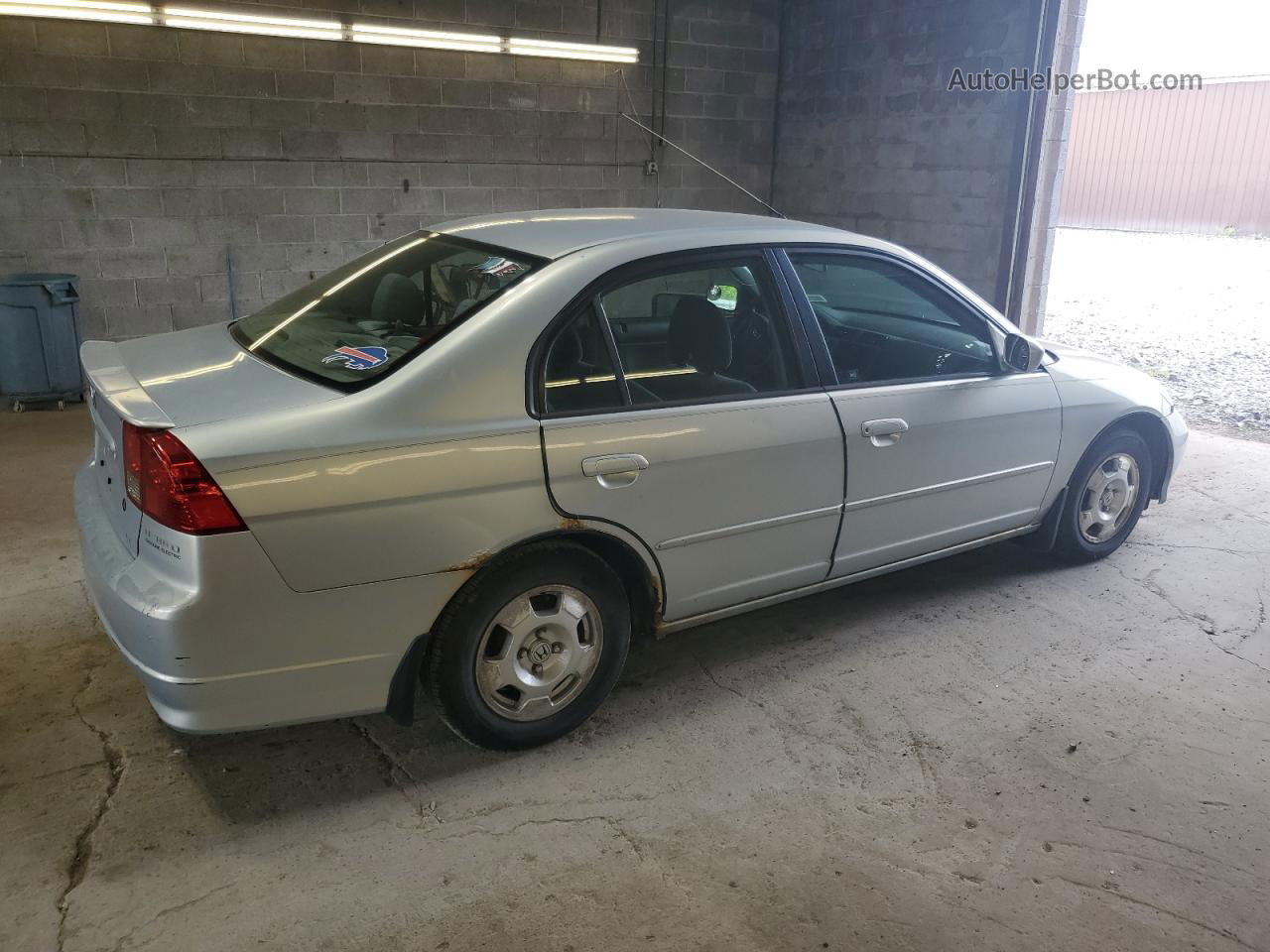 2004 Honda Civic Hybrid Серебряный vin: JHMES96644S001435