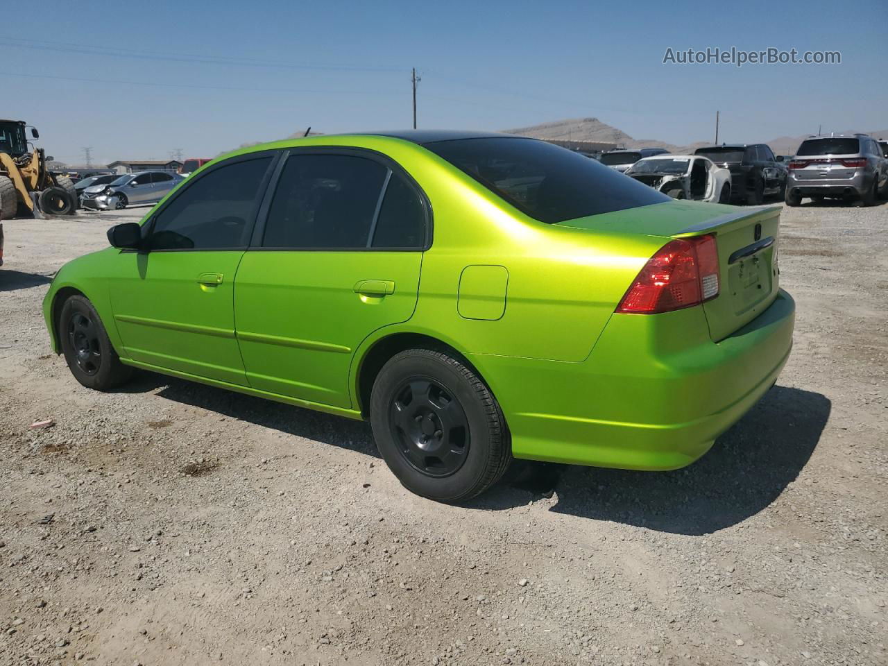 2004 Honda Civic Hybrid Зеленый vin: JHMES96644S008742