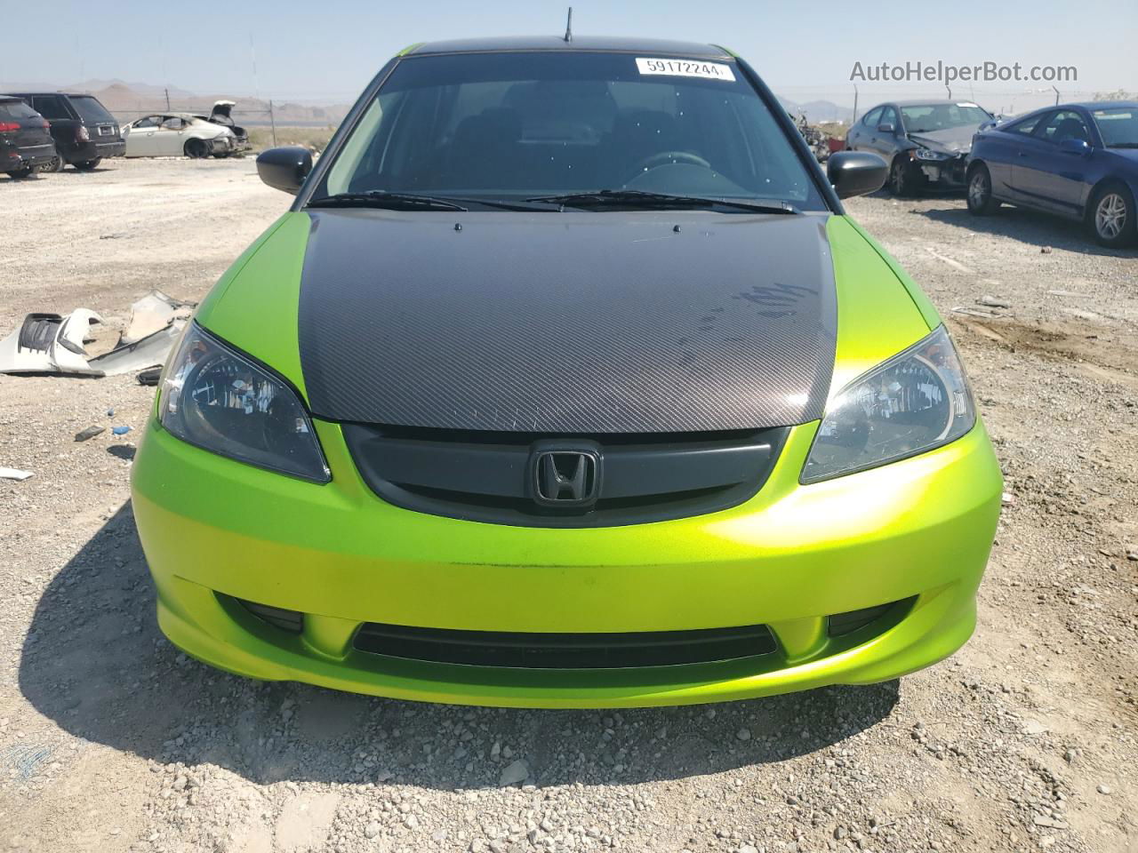 2004 Honda Civic Hybrid Green vin: JHMES96644S008742