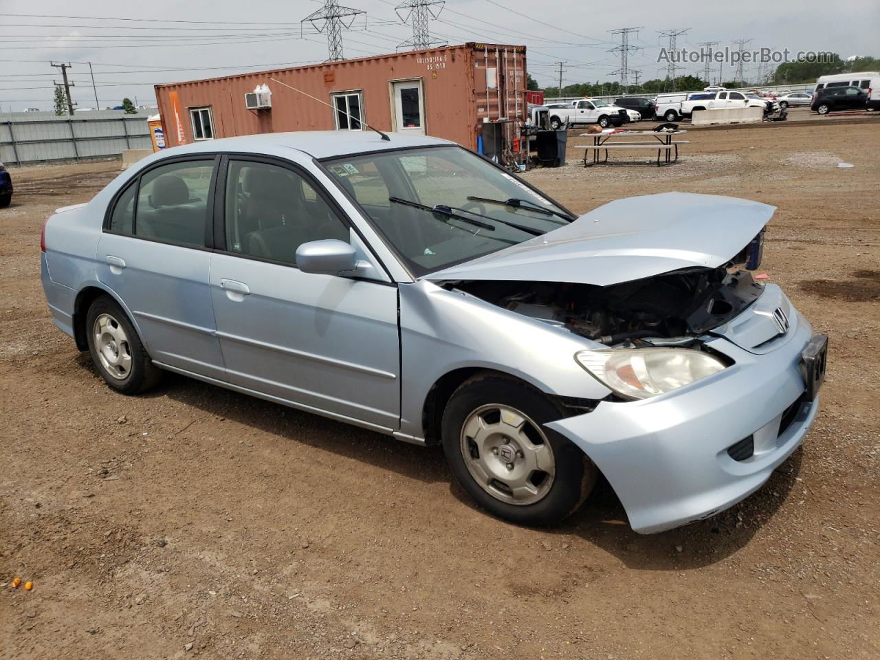 2005 Honda Civic Hybrid Silver vin: JHMES96645S008144