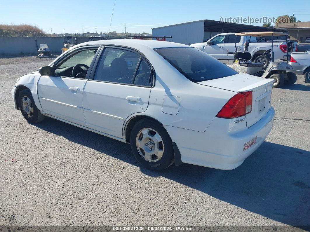 2004 Honda Civic Hybrid White vin: JHMES96654S015974