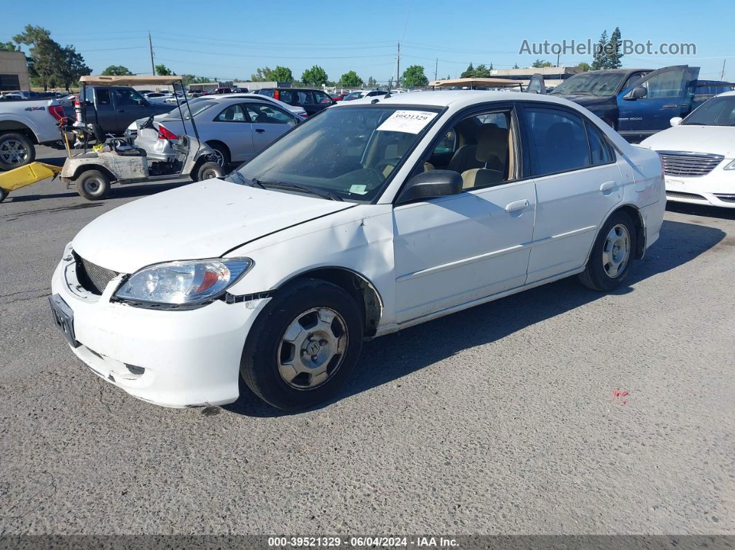 2004 Honda Civic Hybrid White vin: JHMES96654S015974