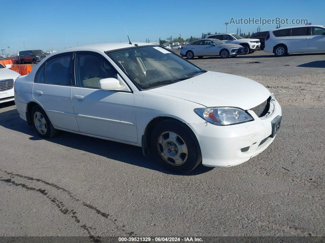 2004 Honda Civic Hybrid White vin: JHMES96654S015974