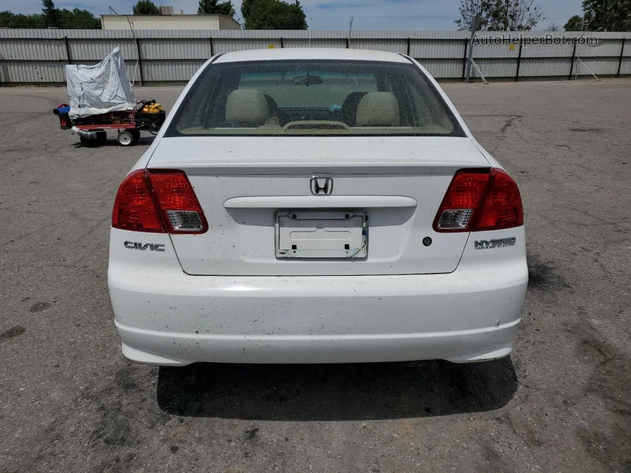 2004 Honda Civic Hybrid White vin: JHMES96664S015806