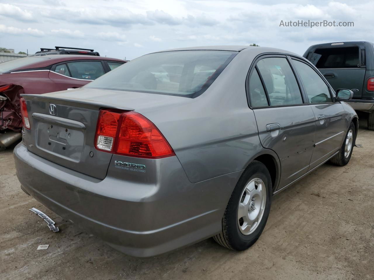 2005 Honda Civic Hybrid Gray vin: JHMES96665S025544