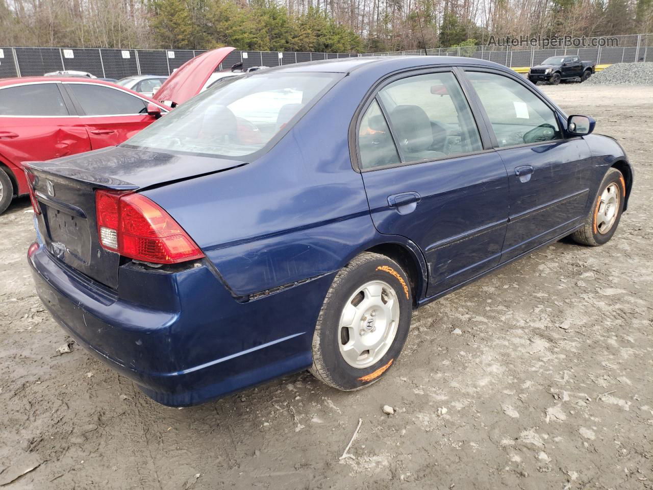 2005 Honda Civic Hybrid Blue vin: JHMES96685S002086