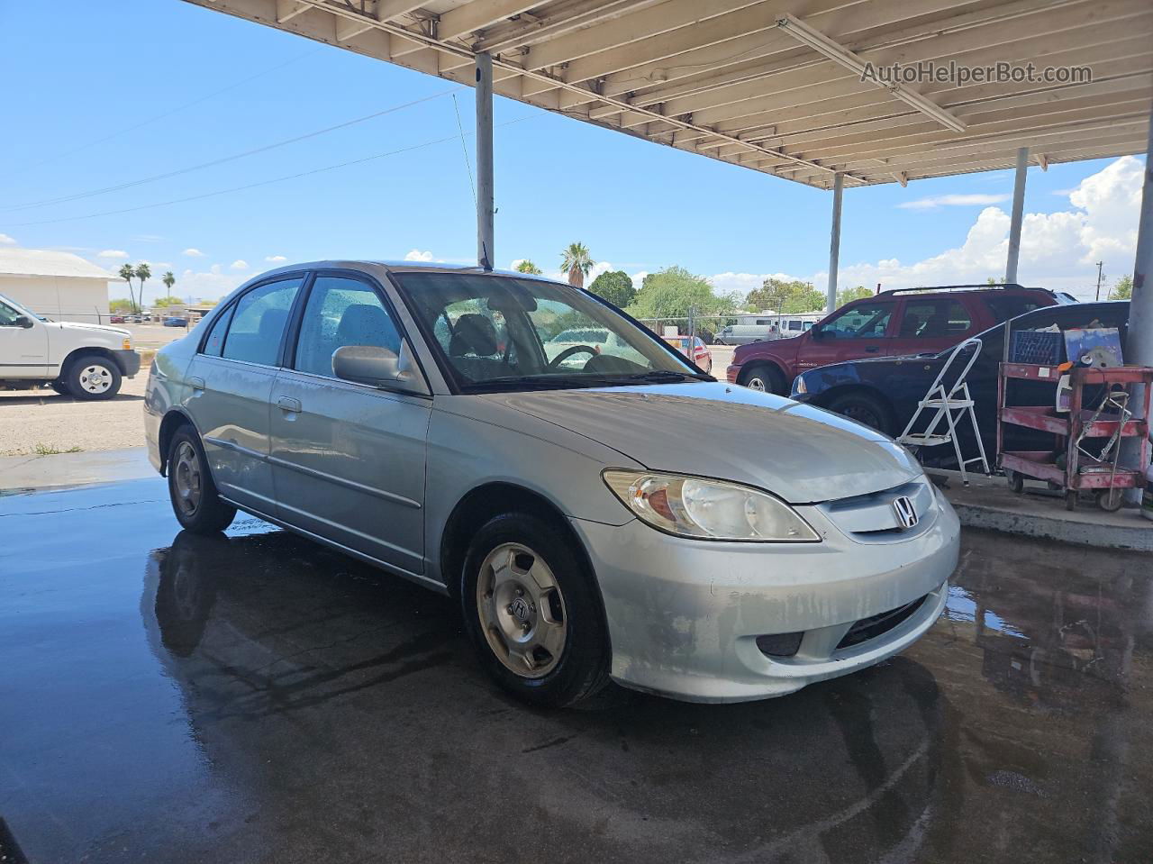 2005 Honda Civic Hybrid Blue vin: JHMES96685S007711