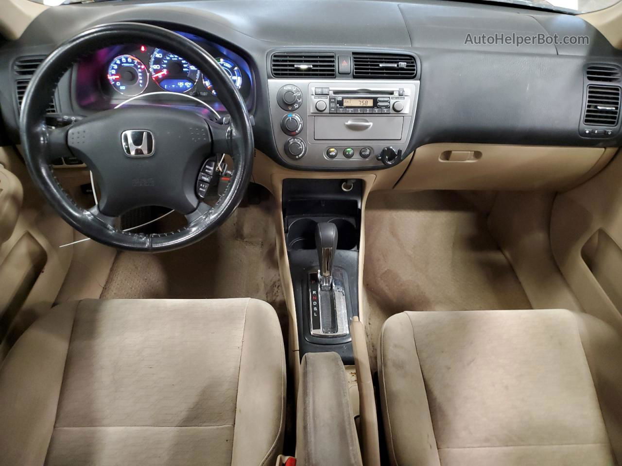 2005 Honda Civic Hybrid Tan vin: JHMES96685S010589