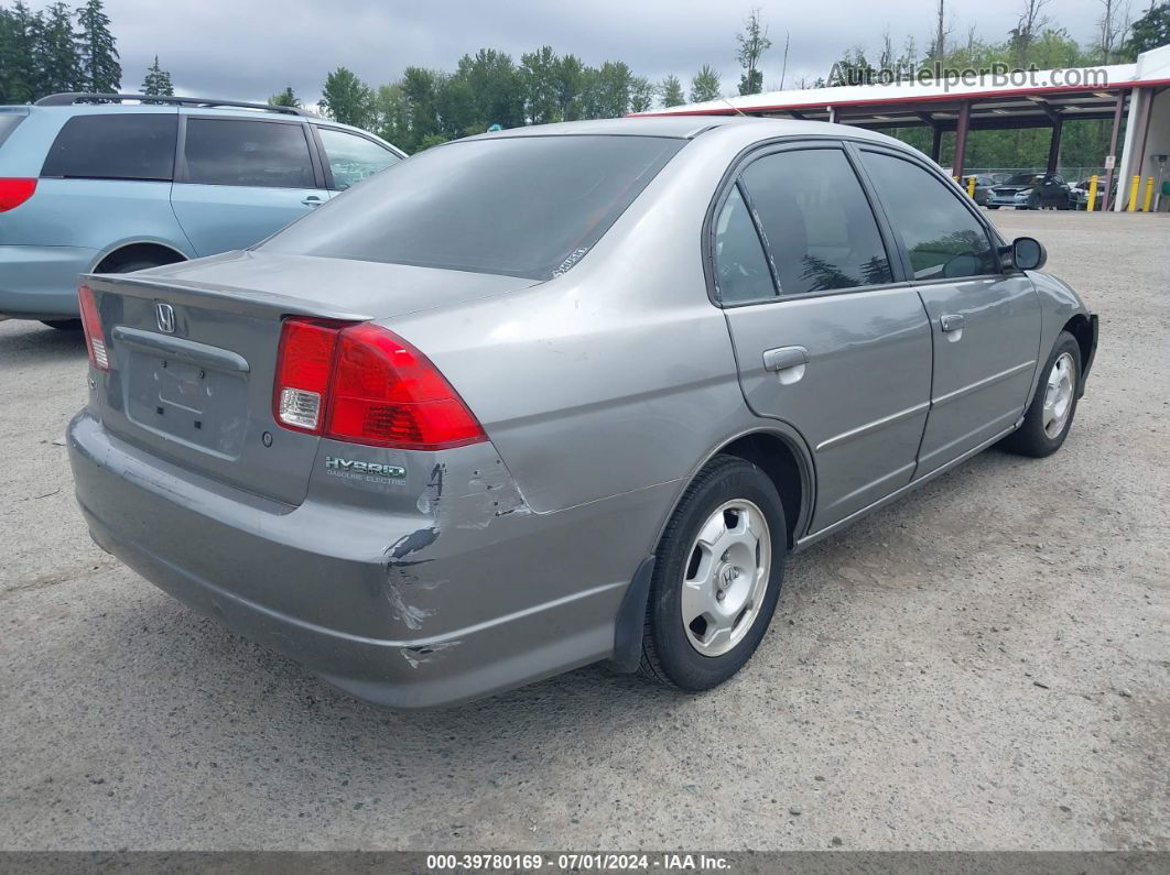 2004 Honda Civic Hybrid Gray vin: JHMES96694S000975