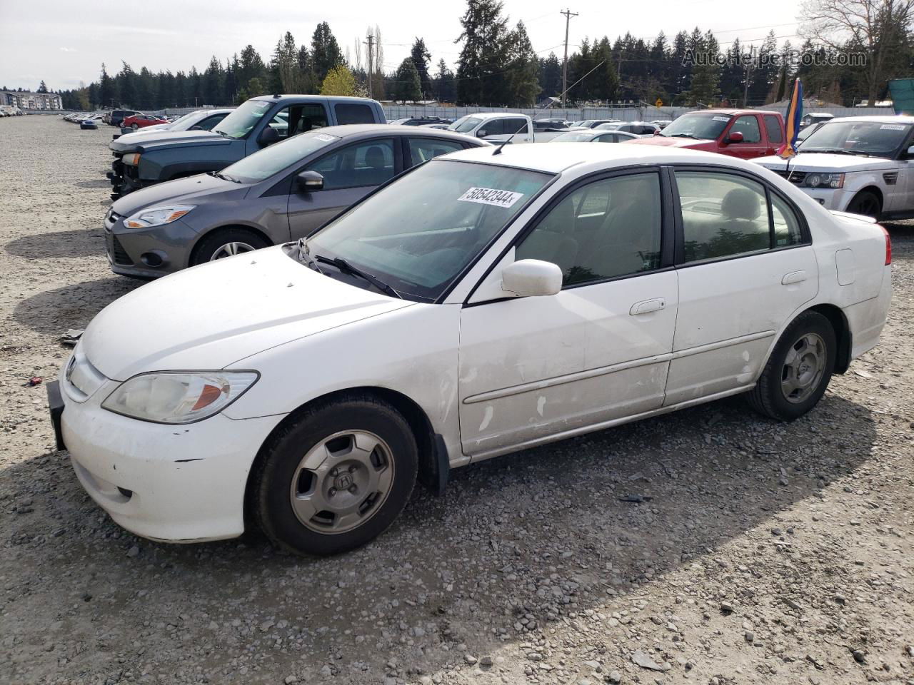 2004 Honda Civic Hybrid White vin: JHMES96694S003469