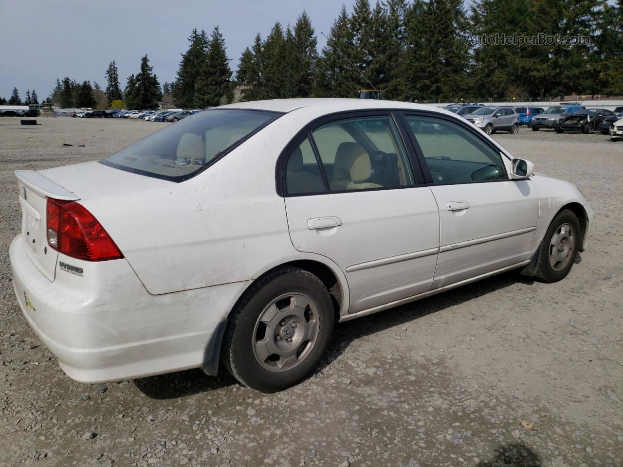 2004 Honda Civic Hybrid White vin: JHMES96694S003469