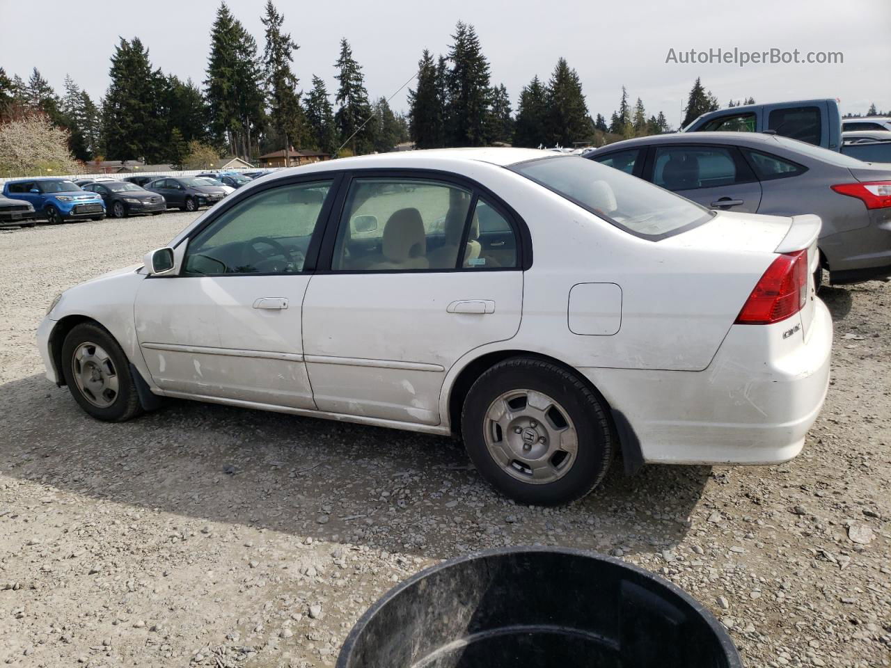 2004 Honda Civic Hybrid White vin: JHMES96694S003469