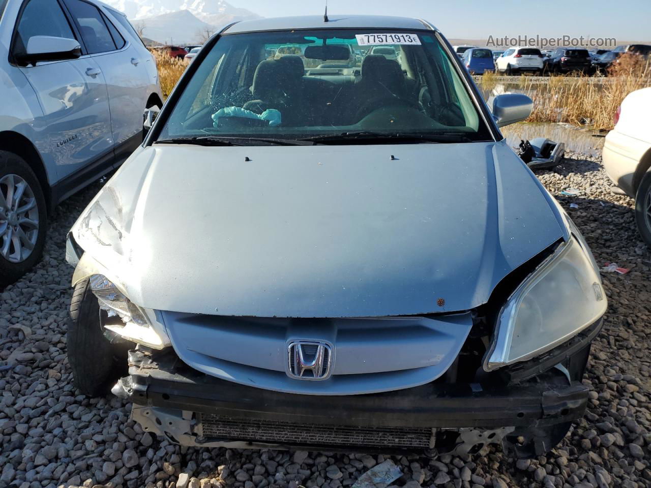 2004 Honda Civic Hybrid Silver vin: JHMES96694S015332