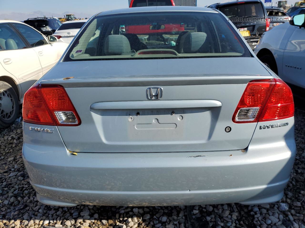 2004 Honda Civic Hybrid Silver vin: JHMES96694S015332