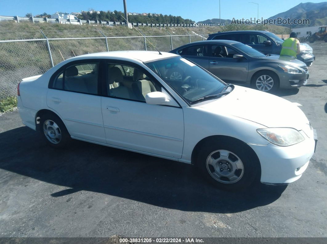 2004 Honda Civic Hybrid White vin: JHMES966X4S002914