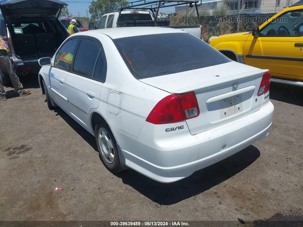 2004 Honda Civic Hybrid White vin: JHMES966X4S009054