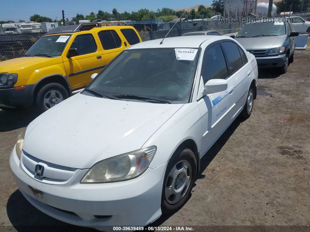 2004 Honda Civic Hybrid White vin: JHMES966X4S009054