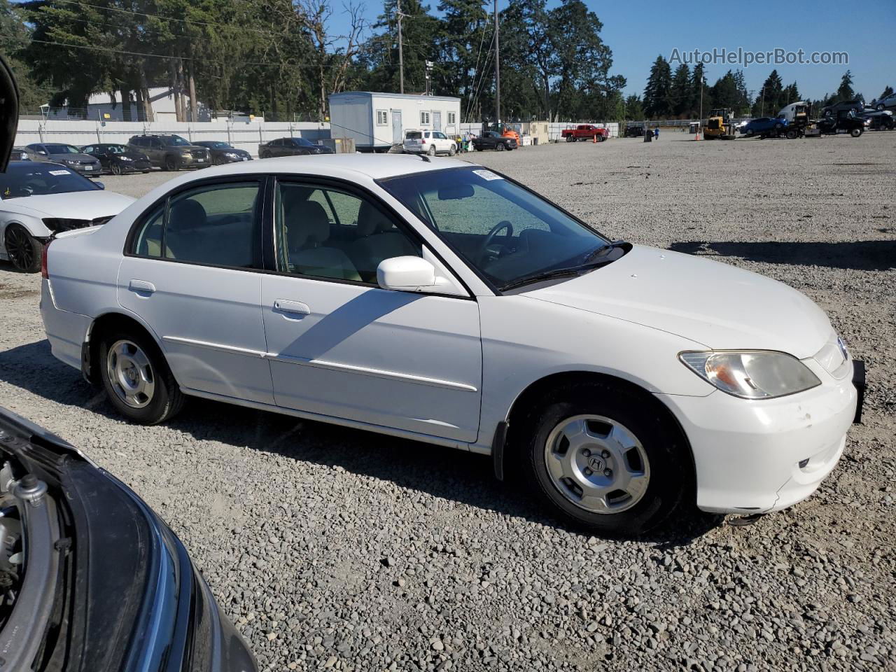 2004 Honda Civic Hybrid Белый vin: JHMES966X4S015971