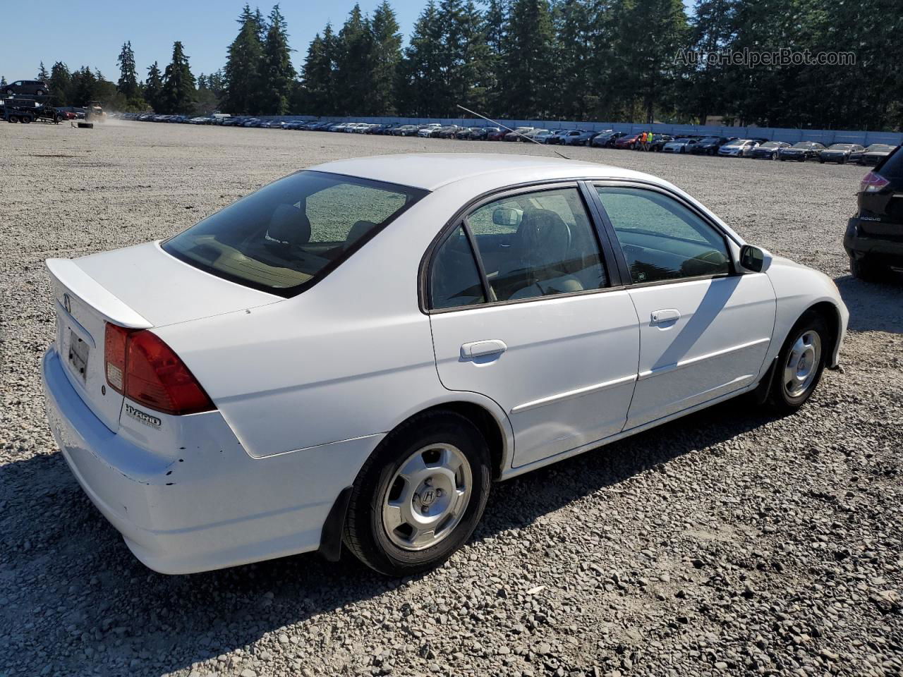 2004 Honda Civic Hybrid Белый vin: JHMES966X4S015971