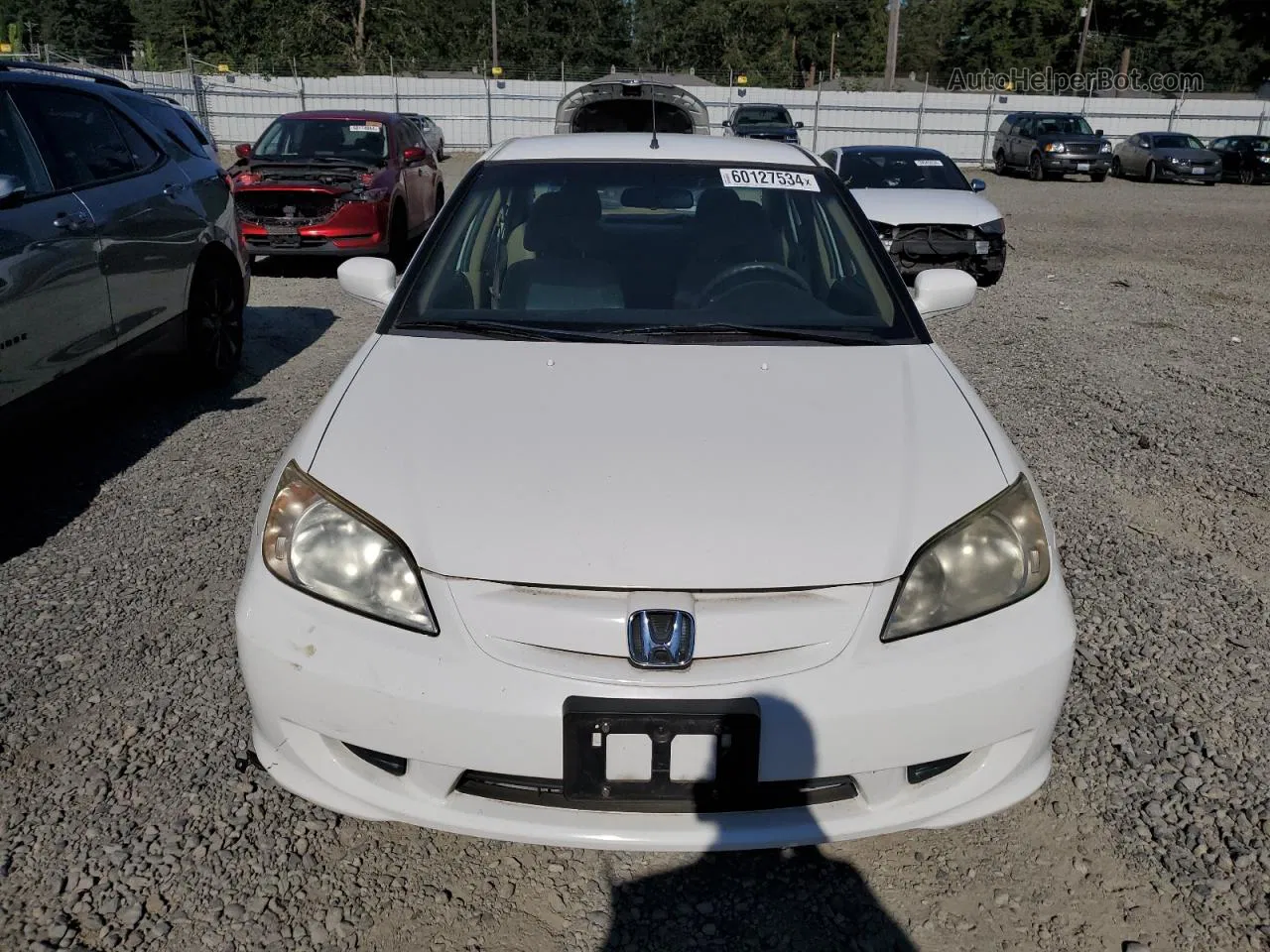 2004 Honda Civic Hybrid Белый vin: JHMES966X4S015971