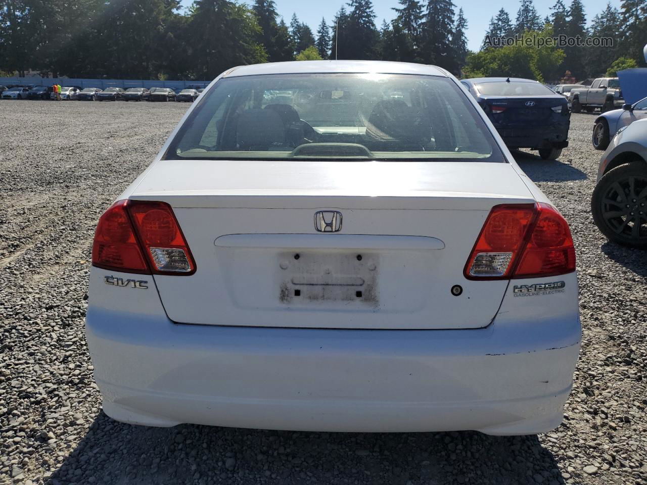 2004 Honda Civic Hybrid White vin: JHMES966X4S015971