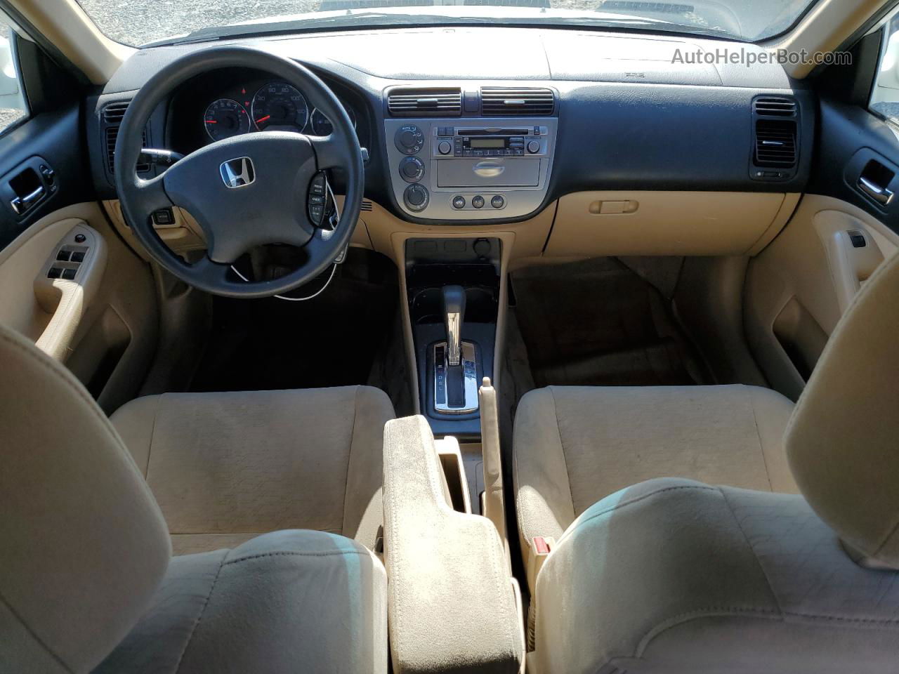 2004 Honda Civic Hybrid Белый vin: JHMES966X4S015971