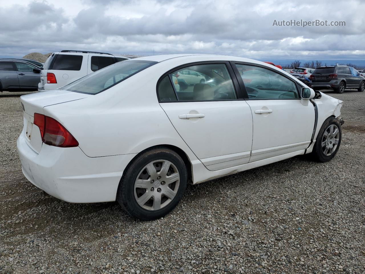 2006 Honda Civic Lx Белый vin: JHMFA16536S012638