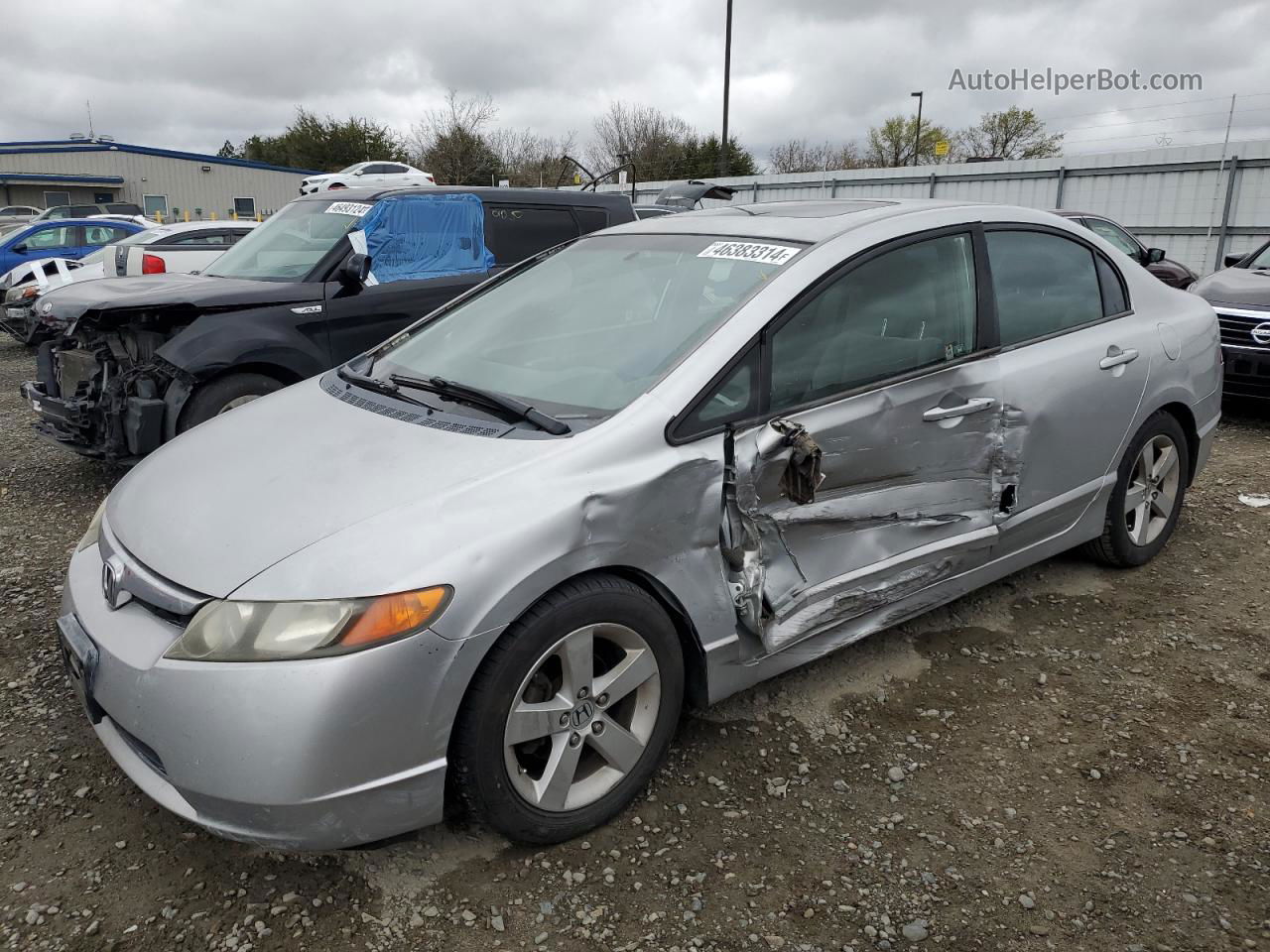 2006 Honda Civic Ex Silver vin: JHMFA16886S004223